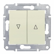 Выключатель для жалюзи с механической блокировкой Sedna, бежевый