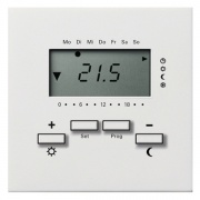 Термостат 230V с таймером и функцией охлаждения F100 Gira белый глянцевый