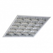 Светильник грильято TLGR418 W ECO 4х18 Вт ЭПРА 588х588, белый растровый