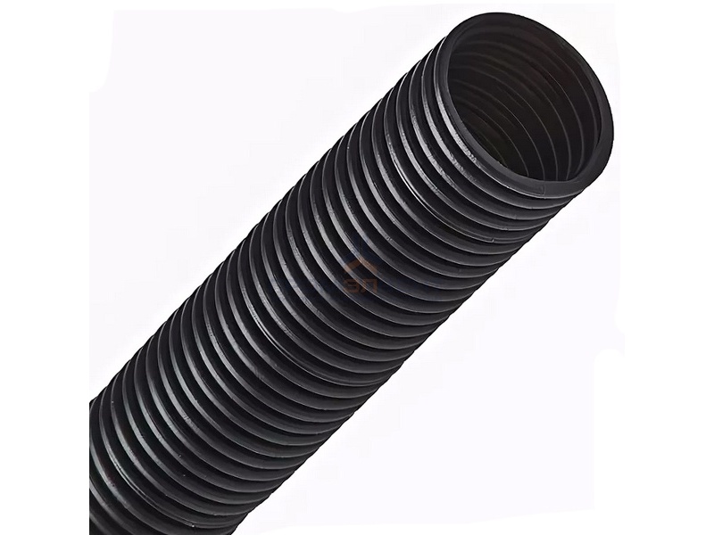 Труба ПНД гибкая гофр. д.25мм, лёгкая без протяжки, цвет чёрный [бухта 50м]
